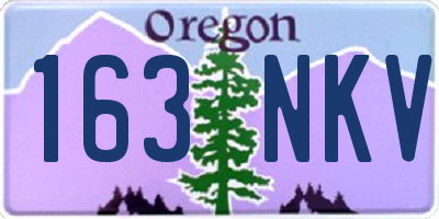 OR license plate 163NKV