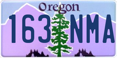 OR license plate 163NMA