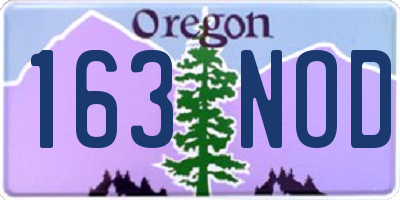 OR license plate 163NOD