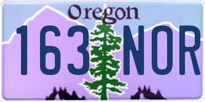 OR license plate 163NOR