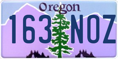 OR license plate 163NOZ