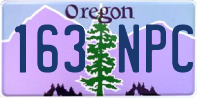 OR license plate 163NPC