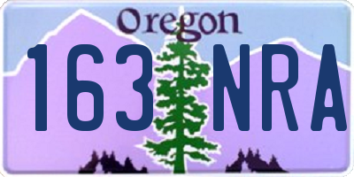 OR license plate 163NRA
