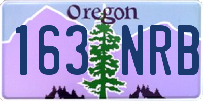 OR license plate 163NRB