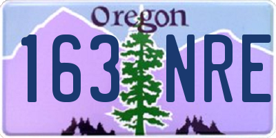 OR license plate 163NRE