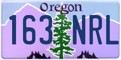 OR license plate 163NRL