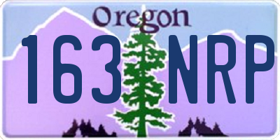 OR license plate 163NRP