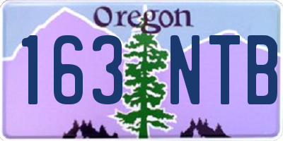 OR license plate 163NTB