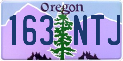 OR license plate 163NTJ