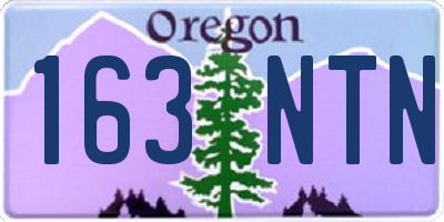 OR license plate 163NTN