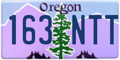 OR license plate 163NTT