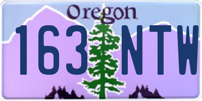 OR license plate 163NTW