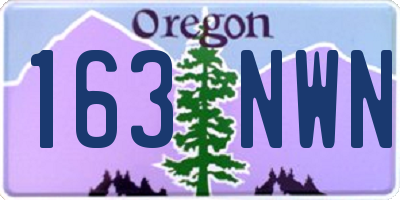 OR license plate 163NWN