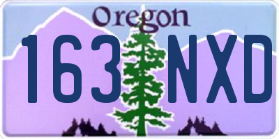 OR license plate 163NXD