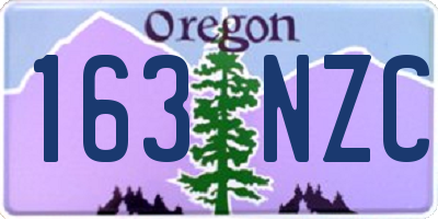 OR license plate 163NZC
