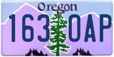 OR license plate 163OAP