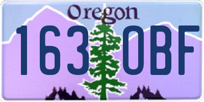 OR license plate 163OBF