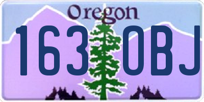 OR license plate 163OBJ