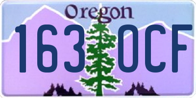 OR license plate 163OCF
