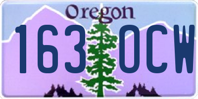 OR license plate 163OCW