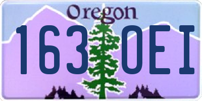 OR license plate 163OEI