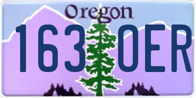 OR license plate 163OER