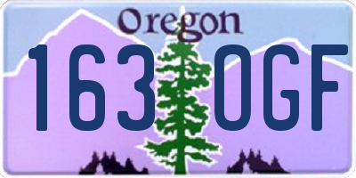 OR license plate 163OGF
