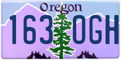 OR license plate 163OGH