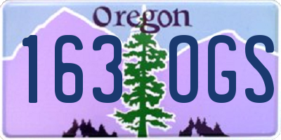 OR license plate 163OGS