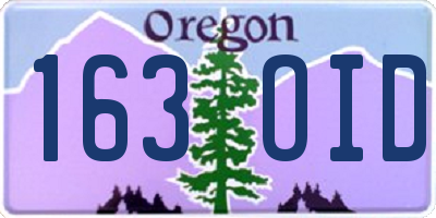 OR license plate 163OID