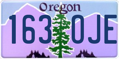 OR license plate 163OJE