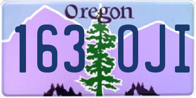 OR license plate 163OJI