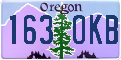 OR license plate 163OKB