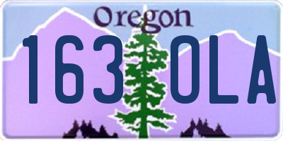 OR license plate 163OLA