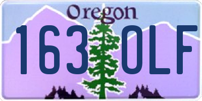 OR license plate 163OLF