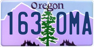 OR license plate 163OMA