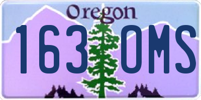 OR license plate 163OMS