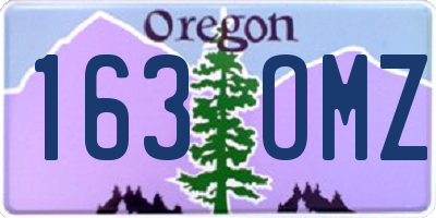 OR license plate 163OMZ