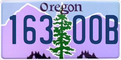 OR license plate 163OOB
