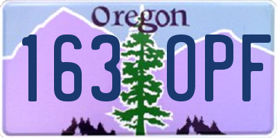 OR license plate 163OPF