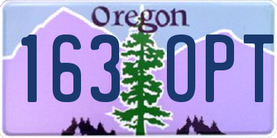 OR license plate 163OPT