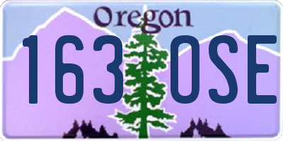 OR license plate 163OSE