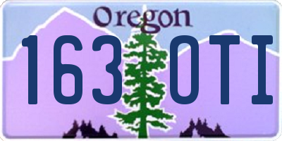 OR license plate 163OTI