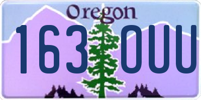 OR license plate 163OUU