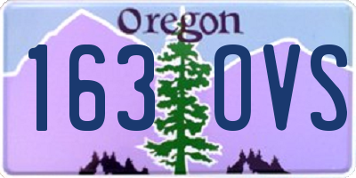 OR license plate 163OVS