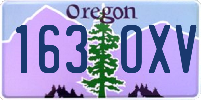OR license plate 163OXV