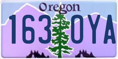 OR license plate 163OYA