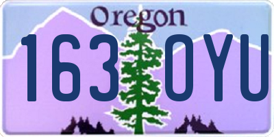 OR license plate 163OYU