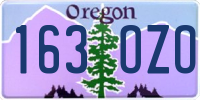 OR license plate 163OZO