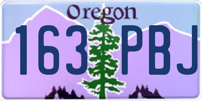 OR license plate 163PBJ